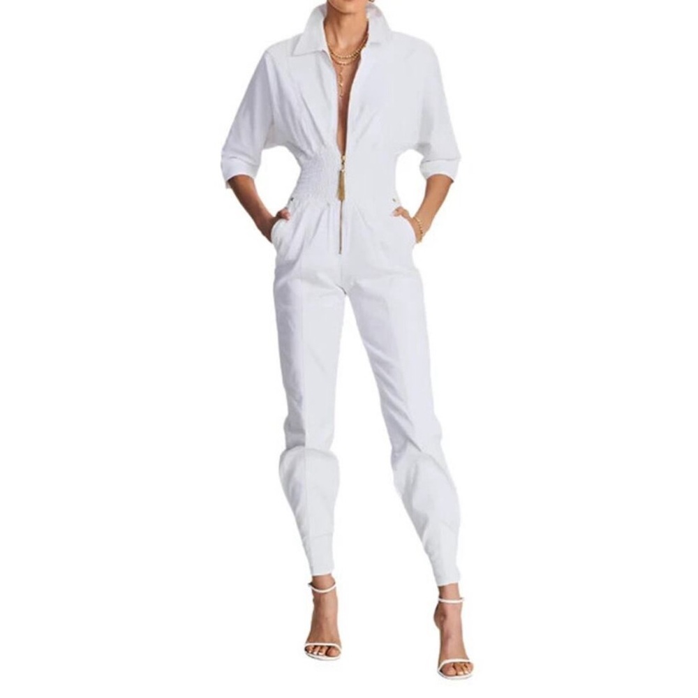Retrofete Ellis Jumpsuit in white sz Sm